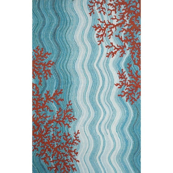 Liora Manne Visions IV Coral Reef Indoor Outdoor Area Rug 100% Polyester Durable