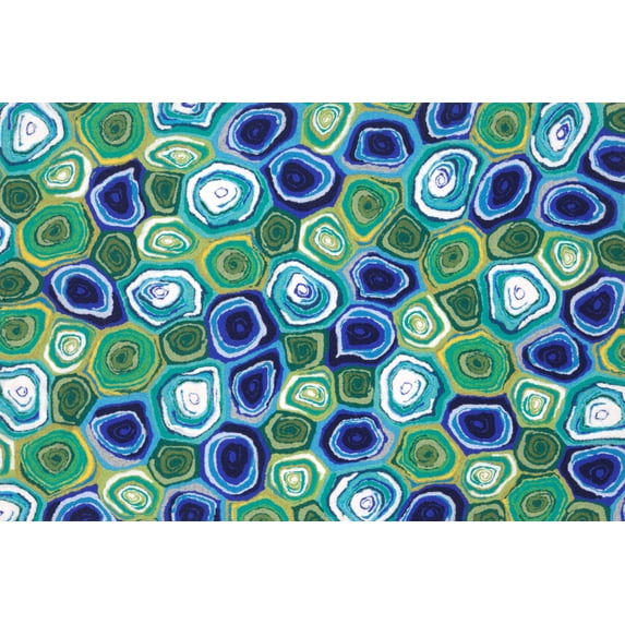 Liora Manne Visions IV Murano Swirl Indoor/Outdoor Mat Blue 20"X29.5"