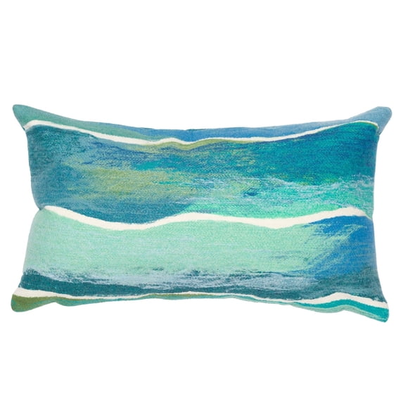 Liora Manne Visions IV Swell Indoor/Outdoor Pillow 20" x 20" - Pool