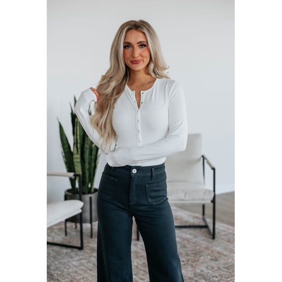 Liora Ribbed Top - Ivory