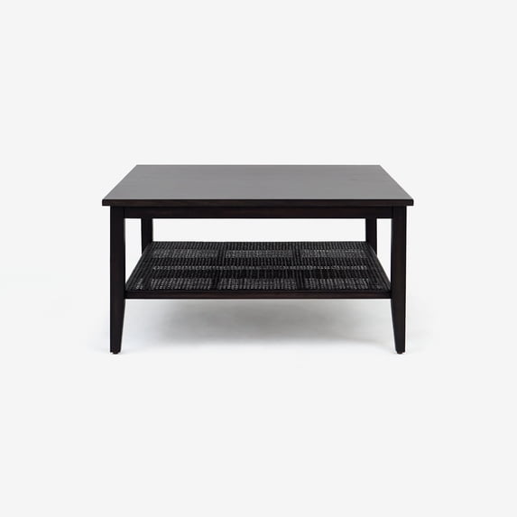 Liora - Square Rattan Coffee Table, Black