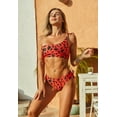 thumbnail image 1 of Liora Womens One Shoulder Two Piece Bikini Sets High Cut Swimwear Swimsuits, 1 of 5
