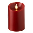 thumbnail image 1 of Liown 37077 - 4" Red Wax Push Flame LED Pillar Candle with Timer, 1 of 1