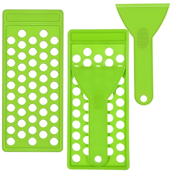 Lip Balm Filling Tray and Spatula Set, DIY Lip Balm Making Kit, Green PP Material with 50-Slot Capacity, Ideal for Lipstick Mold and Batch Production, Compact Design