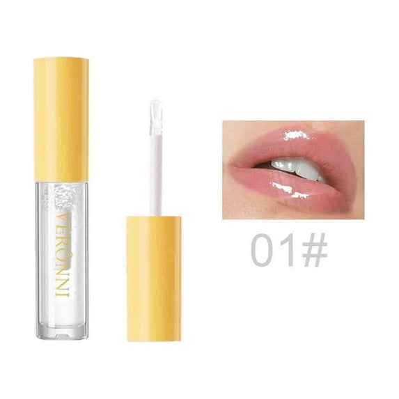 Lip Balm, Lip Gloss, Long Lasting Moisturizing Transparent Lip Balm with Subtle Glitter, Nourishing Glossy Mirror Lip Gloss for Fuller Lips, Easy to Apply and Clean