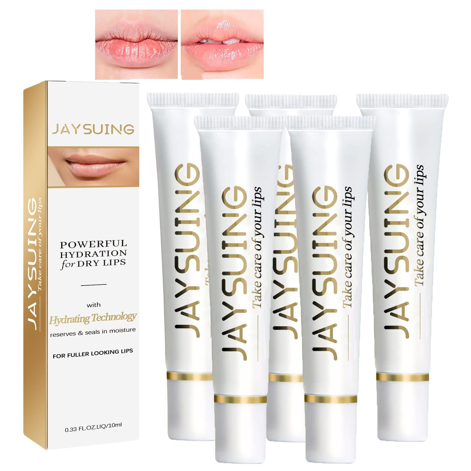 Lip Balm,Ultra Hydrating Lip Treatment Moisturizer and Volumizer,Hydrating Toothed Lips