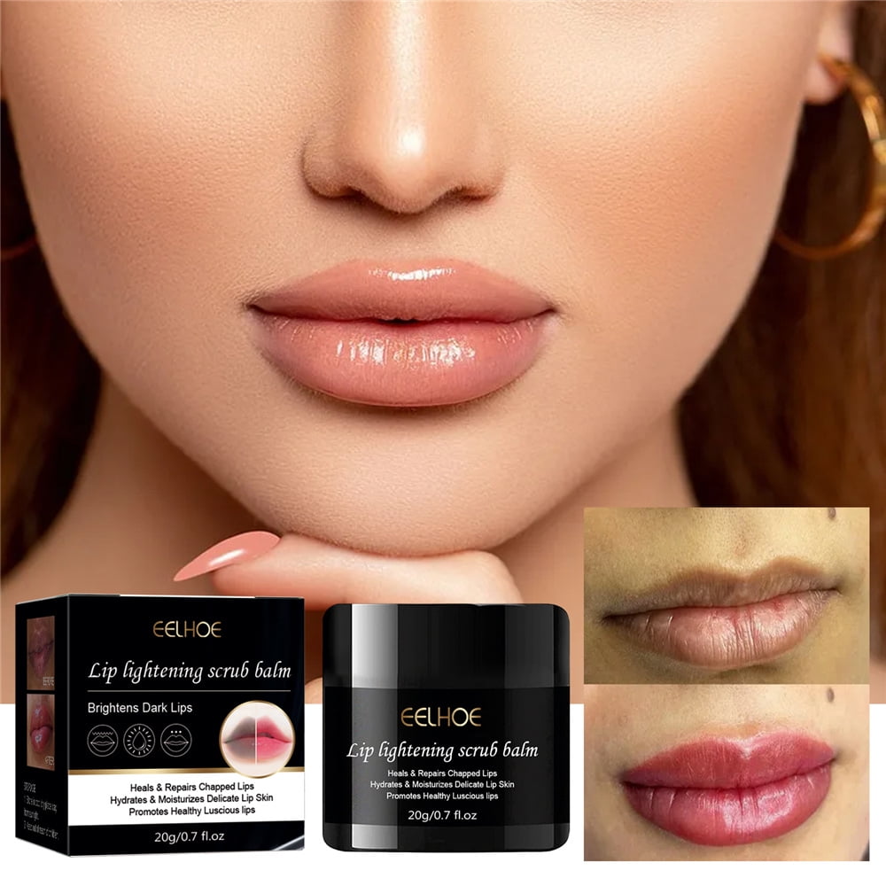 Lip Brightening Scrub Balm 20g Brighten Dark Lips Pink Bleaching