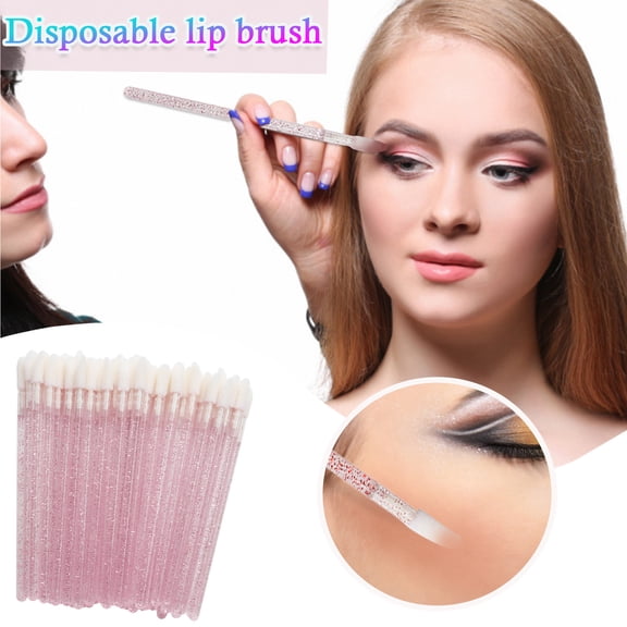 Lip Brushes, Pink, 100 Pcs1 Pcs Disposable Lip Brushes Make up Brush Lip GLōss Applicators Wands Lipstic, Easter Mother'S Day Gift Makeup Organizers