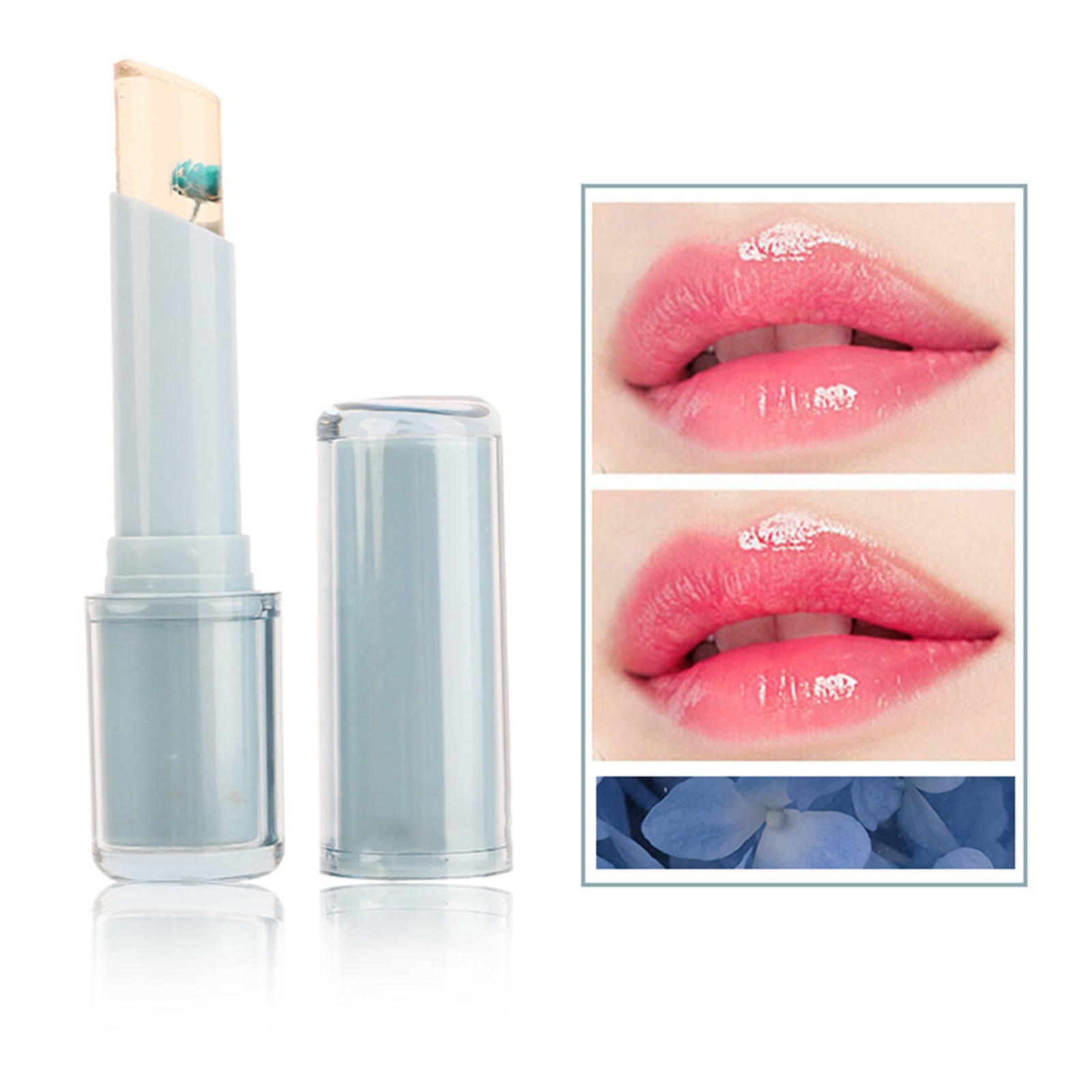Lip Butters for Women,Jelly Dried Flower Color Changing Lipstick