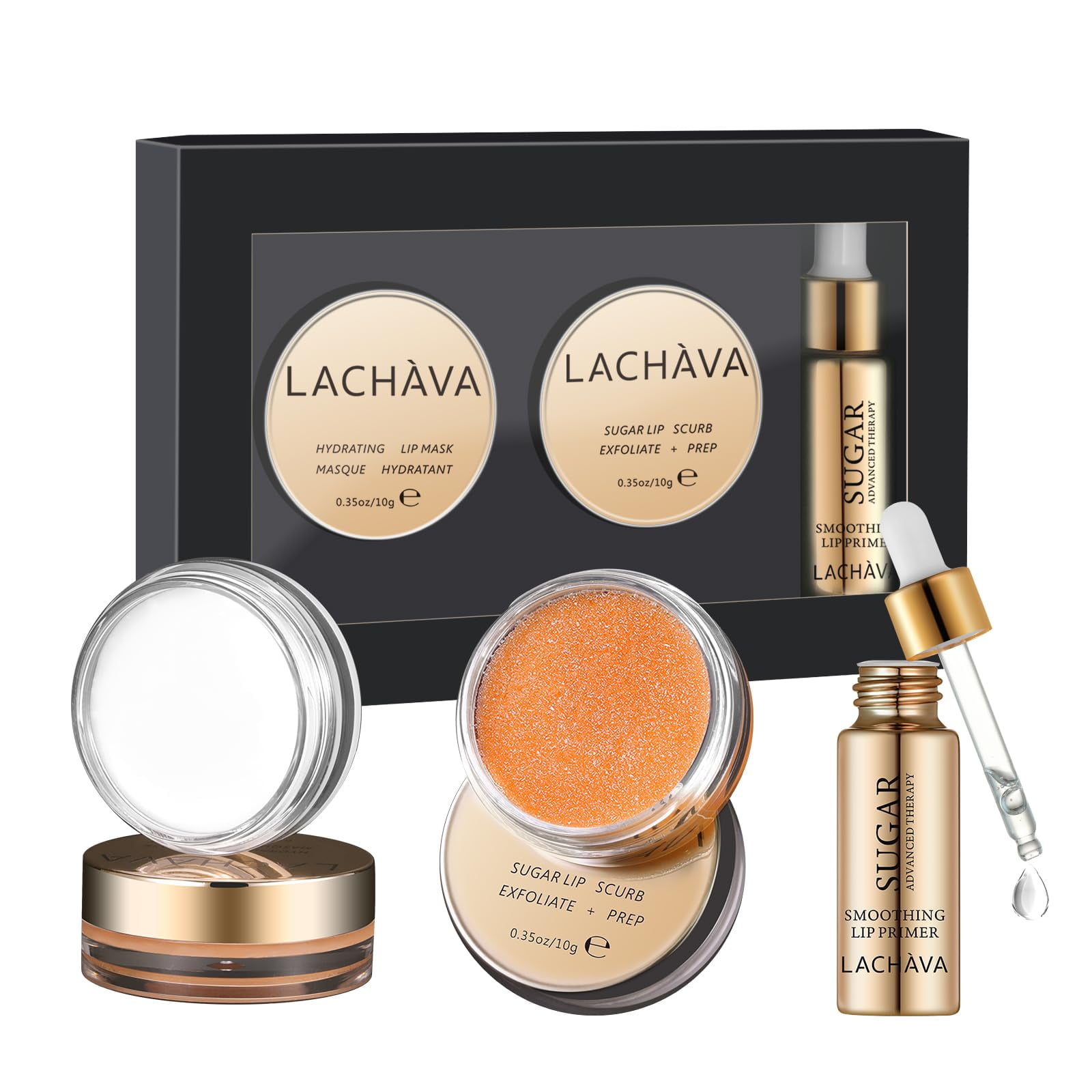 Lip Care Kit with Lip Exfoliator Scrub, Lip Sleeping Mask and Lip