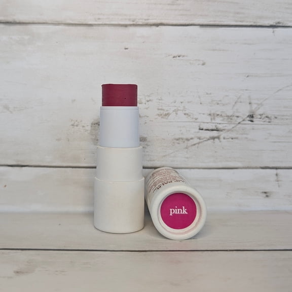 Lip & Cheek Balm. 2 in 1 Natural Bloom Lipstick for Vibrant Color Pink.