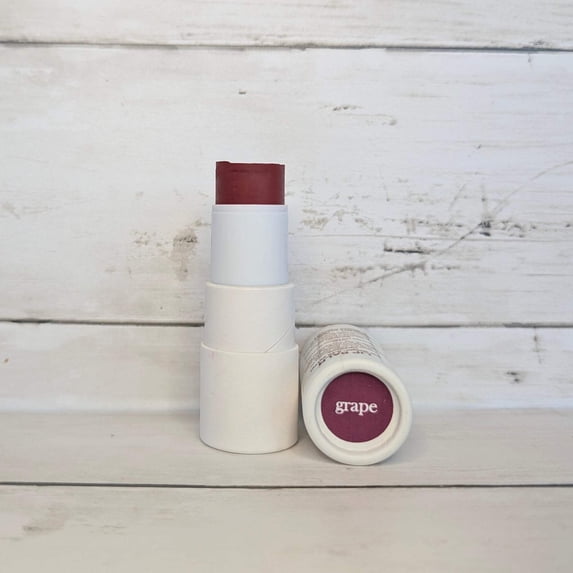 Lip & Cheek Balm. 2 in 1 Natural Bloom Lipstick for Vibrant Color. Grape.