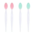 Lip Exfoliator Brush, 4PCS Double Sided Silicone Lip Scrub Brush Nose