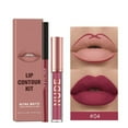 Lip Glaze 2.5ml Lipliner Combination Not Easy To Cup Lip Color Set Lip