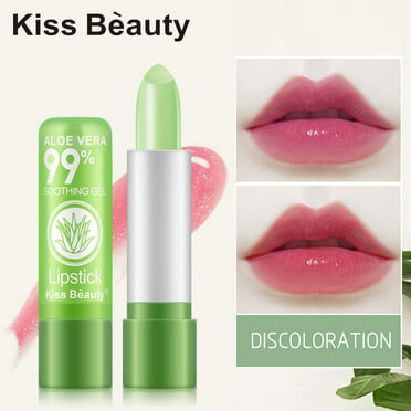 Lip Gloss Temperature Lasting Long Change Lip Aloin Moisturizing Discoloration Lipstick， Makeup Lipstick Green Lip Butters