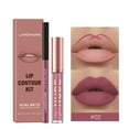 thumbnail image 1 of Lip Gloss Lipliner Set, Matte Lipstick Combination, Long Lasting Non Sticky Matte Lip Gloss with Moisturizing formula, Opaque Color, Smudge Resistant, Soft Silk Finish, 1 of 5