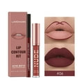 thumbnail image 1 of Lip Gloss Lipliner Set, Matte Lipstick Combination, Long Lasting Non Sticky Matte Lip Gloss with Moisturizing formula, Opaque Color, Smudge Resistant, Soft Silk Finish, 1 of 5