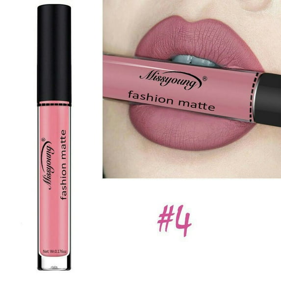 Lip Gloss Liquid Matte, Matte Lipstick Waterproof, Long-Lasting Kissproof Lip Makeup, Non-Stick Cup Glitter Shimmer Finish