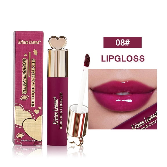 Lip Gloss, Long-Lasting Lip Gloss, Mirror Finish Moisturizing Lip Gloss, Hydrating Non-Sticky Lip Gloss with Water-Gloss and Smudge-Proof Wear
