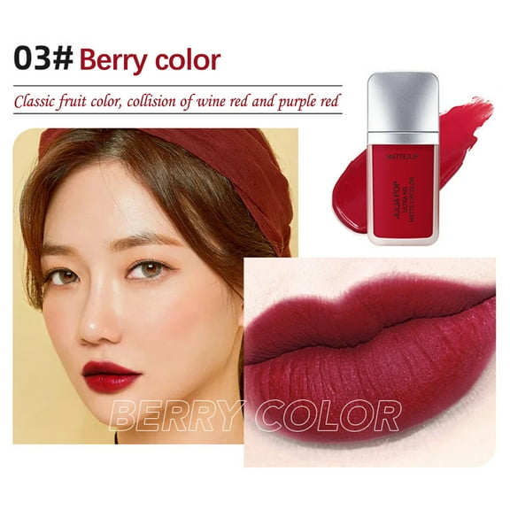 Lip Gloss, Matte Lipstick, Long Lasting Moisturizing Velvet Matte Lip Glaze, Sweatproof Non-Sticky Cream Finish