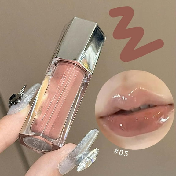 Lip Gloss, Moisturizing Lip Gloss, Brightening Glass Mirror Lip Gloss with Soft Hydrating formula, Long-Lasting Shine and Natural Color Enhancement