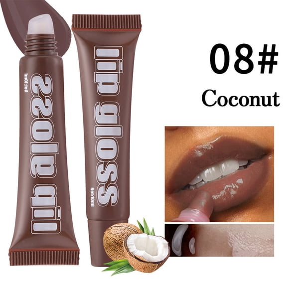 Lip Gloss, Moisturizing Lip Gloss, Long Lasting Hydrating Lip Gloss Transparent Mirror Tube, Soft Tube Lip Oil Makeup