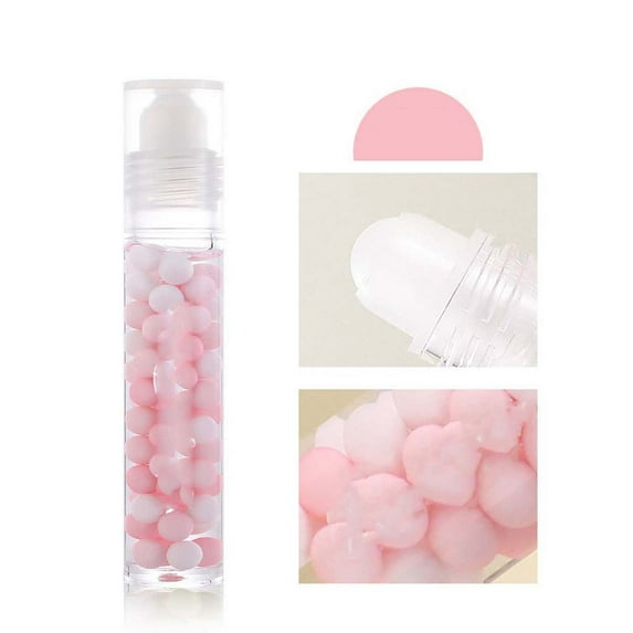 Lip Gloss Moisturizing Lip Oil Transparent Lip Gloss Clear Rolling Bead Lip Glaze Hydrating Natural Ingredients Lightweight Non-Sticky Lip Care Gloss