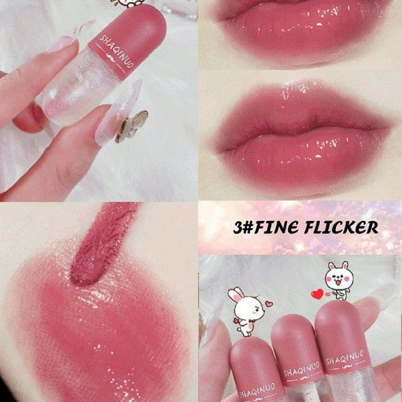 Lip Gloss Oil, Moisturizing Lip Glaze, Mini Capsule Transparent Lip Balm, Contains VE and Plant-Based Fruit Oils, Non-Greasy Hydrating formula, Lip Line Repair