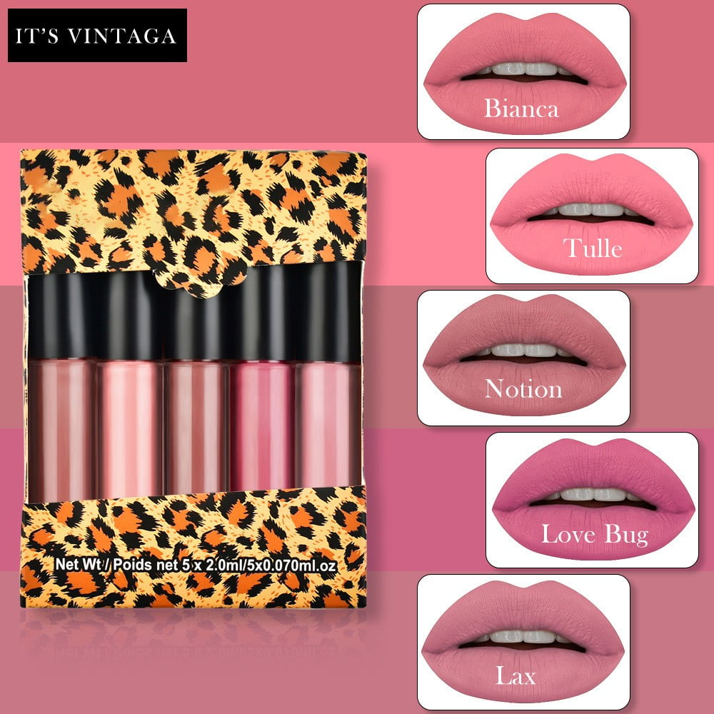 Lip Gloss Pencil Lipstick with Lip Liner Transfer Proof Lip Stain