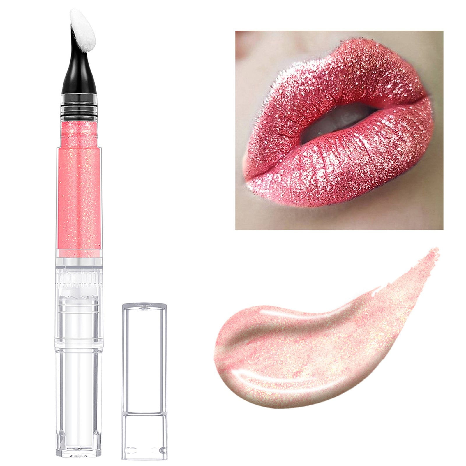 Lip Gloss, Shimmery Glitter Lip Gloss 8Colors Liquid Lipstick Set