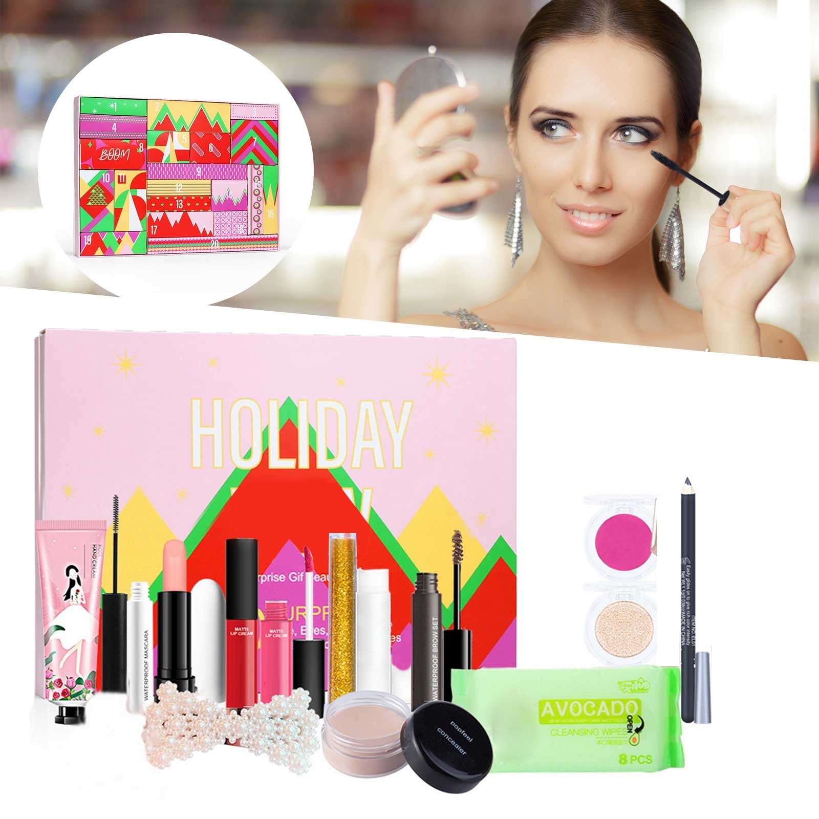 Lip Gloss Sprinkles Heart And Lipstick Rose Lip Sprinkles Labial Wipes for And Teeth Lip Smart Hydrating Light up Sparkling Lip Gloss Makeup Kits for Teenagers 15 Glittery Lipstick Fine