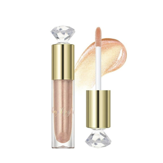Lip Gloss, Translucent Lip Gloss, Moisturizing Lip Gloss with Fine Shimmering Pearl, Portable Sparkling Lip Gloss for Enhanced Color and Hydration
