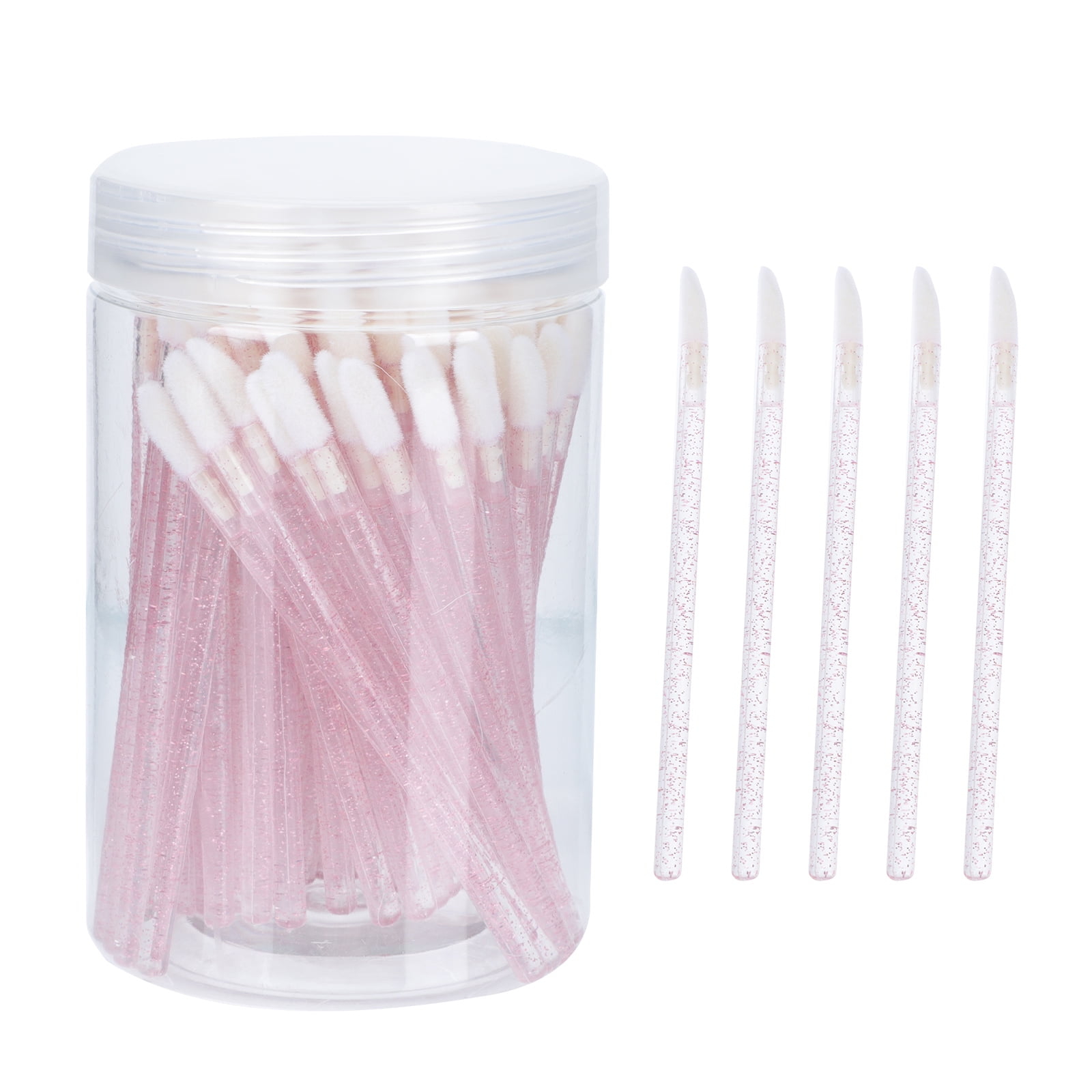 Lip Gloss Wand Applicator Silicone Scrubber 100 Pcs Brush Lips Soft Fur Applicators Lipstick