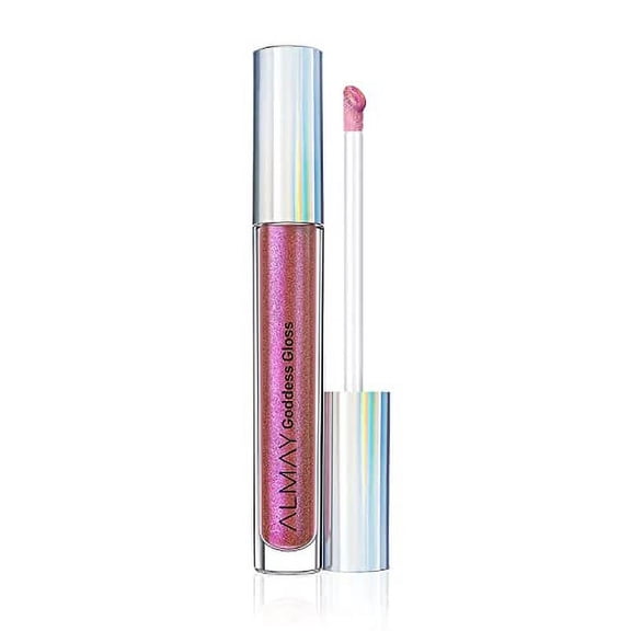 Lip Gloss by Almay, Non-Sticky Lip Makeup, Holographic Glitter Finish, Hypoallergenic, 700 Flame, 0.9 Oz