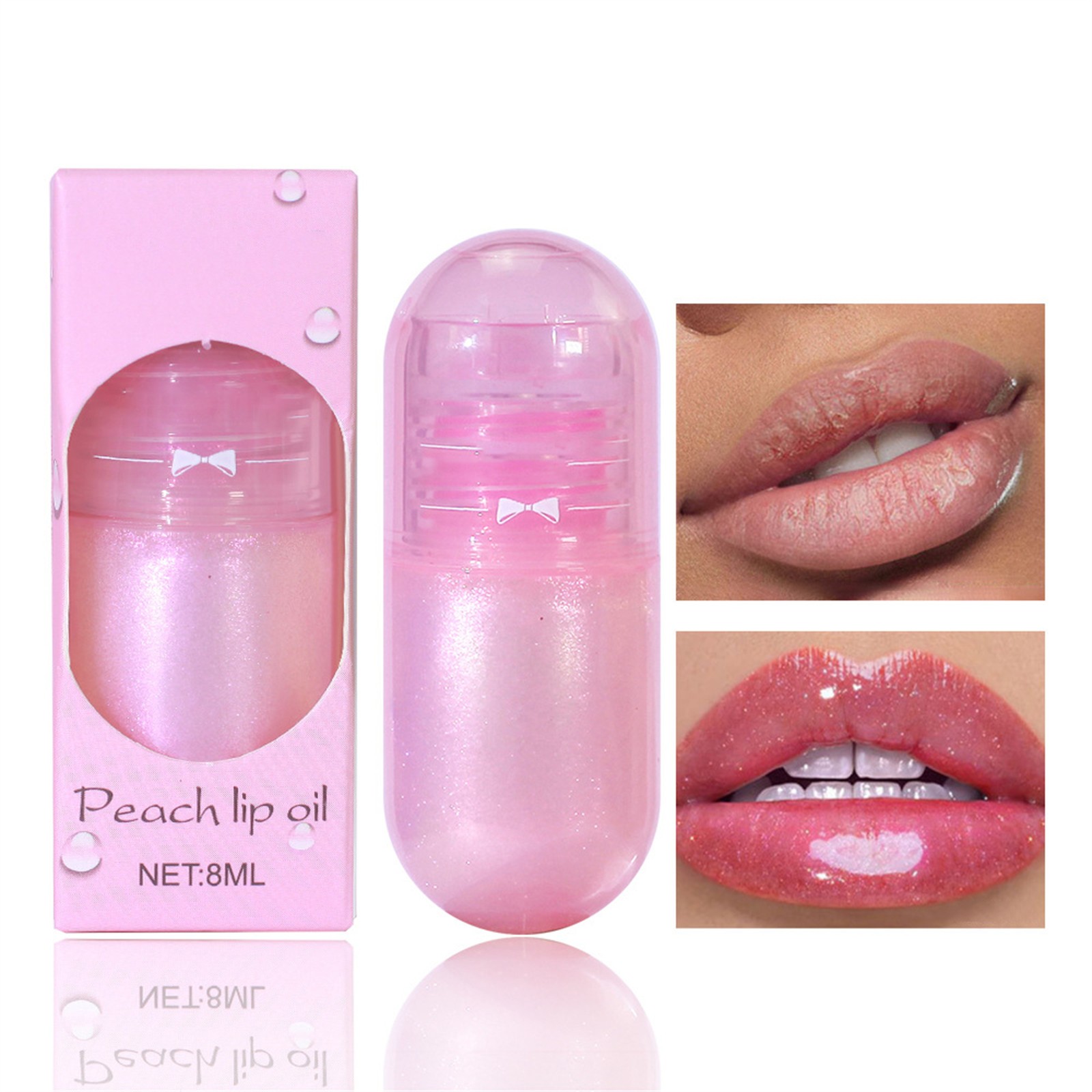 Lip Glosses,Clear And Translucent Lip Gloss Berry Color And Tender