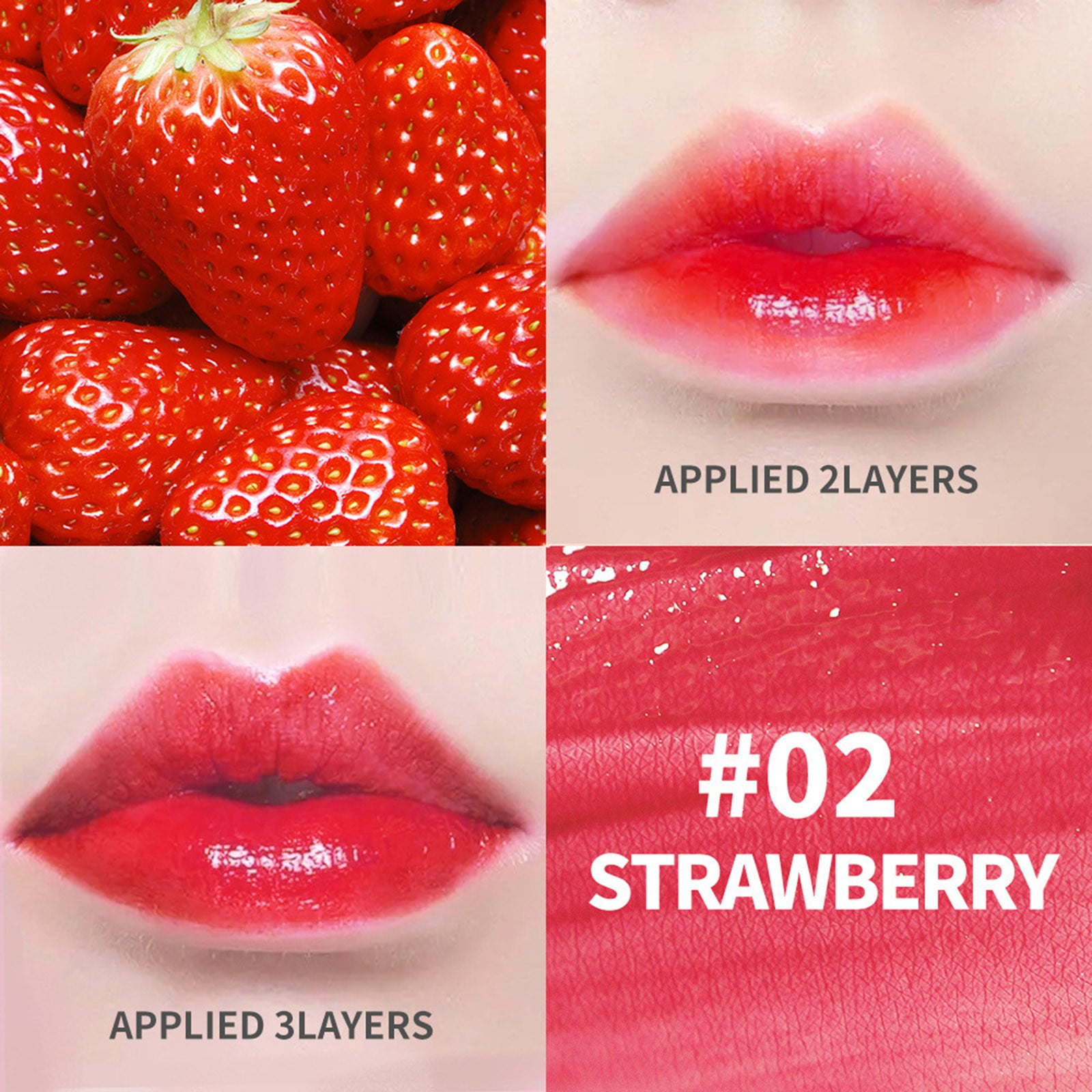 Lip Glosses,Jelly Tint Lip And Cheek Eyeshadow 3 Dye Lip Lotion With