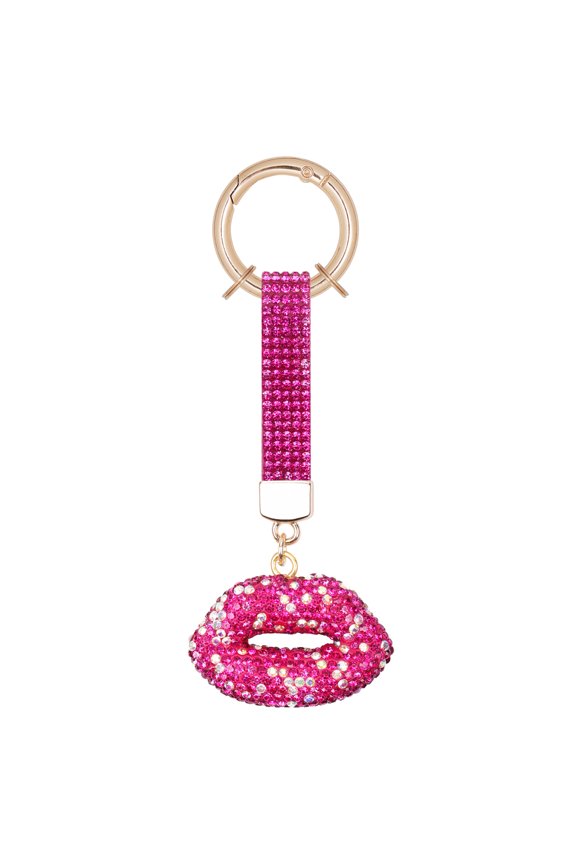 Lip Keychain Lipstick Charm Keychain Crystal Keychains Charms Lipstick Keychains Purse Charm Accessory Gift