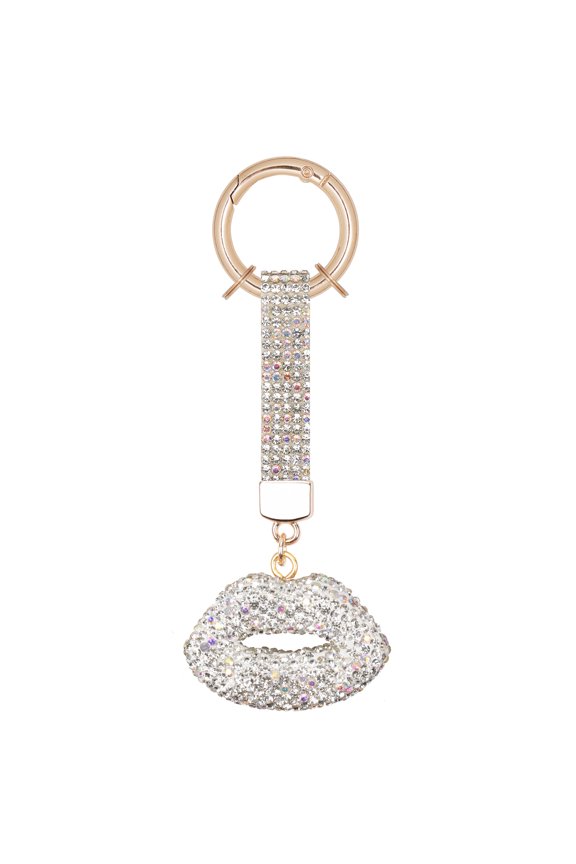 Lip Keychain Lipstick Charm Keychain Crystal Keychains Charms Lipstick Keychains Purse Charm Accessory Gift