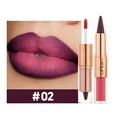 thumbnail image 1 of Lip Liner and Gloss Set, 2 in 1 Double Ended Lip Gloss Set, Long Lasting Waterproof Labiales, Velvet Matte Lip Liner, Smooth Buildable Glass Quick Fuller Lip Plumping Set for Women (#01), 1 of 9