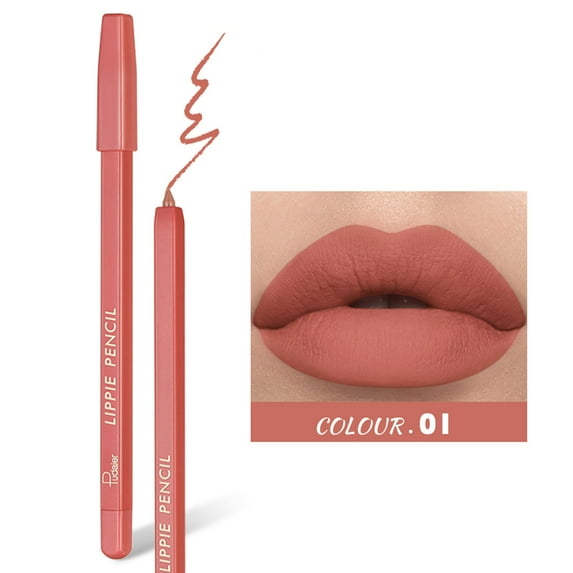 Lip Liner Pen, Lip Gloss Set, Long-Lasting Waterproof Non-Fading Lip Color, Easy Coloring Smooth Texture for All Day Makeup and Various Occasions