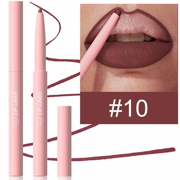 Lip Liner Pencil, Matte Lip Liner, Waterproof Long-Lasting Lip Contour Pencil, Velvet Finish, Easy to Apply, Smudge Resistant, Creamy Texture, Portable Design, Suitable for Beginners