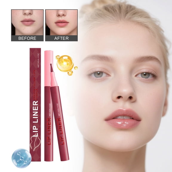 Lip Liner, Waterproof Pink Lip Liner Pencil - Smudge Proof, Long Lasting Matte Finish for Defined & Fuller Looking Lips, Easy to Apply for All Day Wear