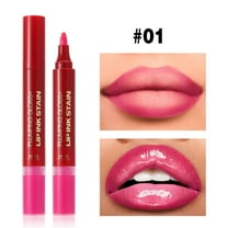 Lip Marker, Liquid Lip Liner, 2 In 1 Matte Waterproof Longwear Lip Tint Pen, High Pigmented Non-Sticky Quick Drying Soft Texture Lip Makeup Tool