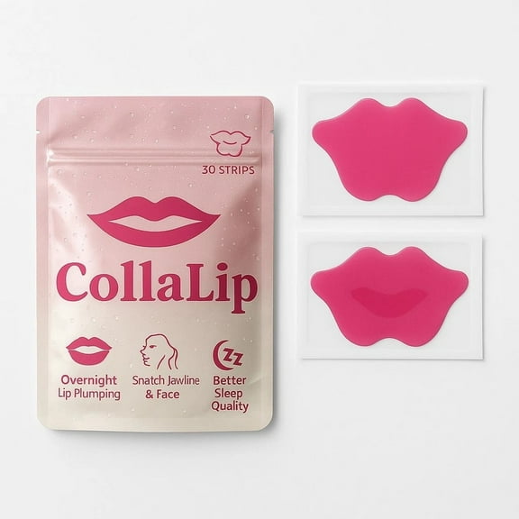 Lip Masks Collagen-Wrapping Mask, Hydrating Lip Patches for Dry Lips, Over-night Moisture and Plumping - 30 PCS