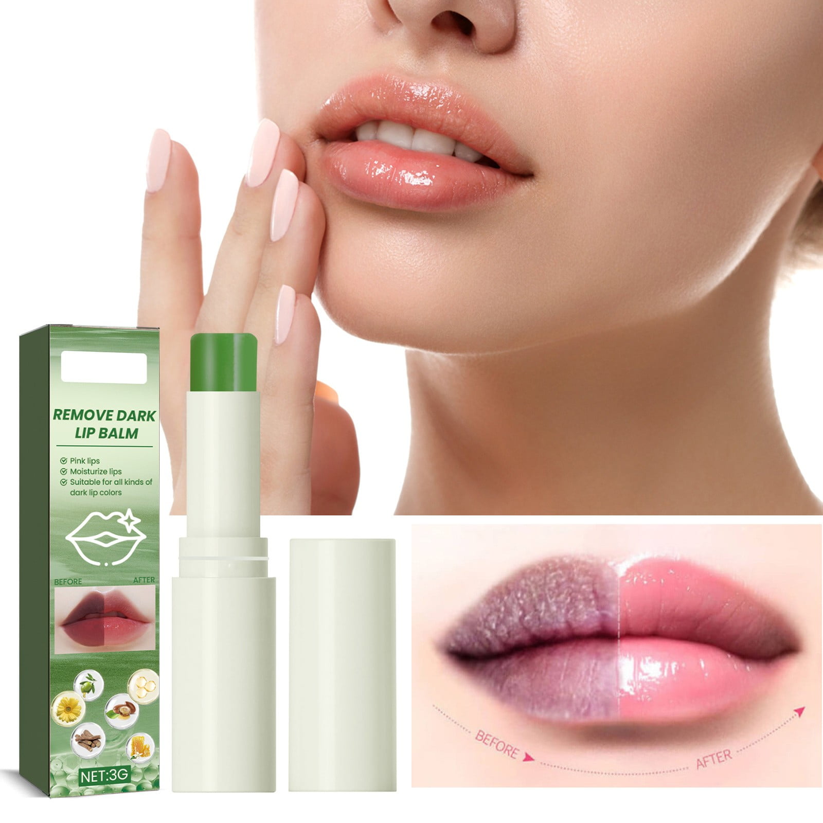 Exfolating Lips Lip Moisturizing Balm - Fade Lip Lines, Exfoliating Dead Skin ...