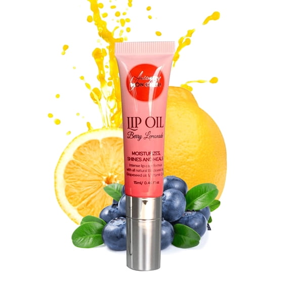Juicy by Mon Cheri Moisturizing Gloss Lip Gloss with Black Seed, Grapeseed and Vitamin E Oils, Berry Lemonade