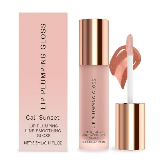 Lip Plumper Gloss Lip Plumping Line Smoothing Gloss Metallic Lipstick For Flat Dull And Dry Lips Long-Term Plumping Softening And Hydrating 3.3ml