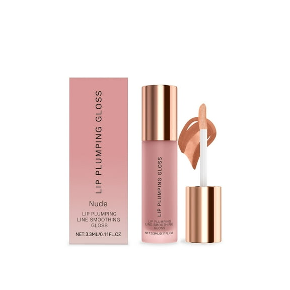 Lip Plumper Gloss Lip Plumping Line Smoothing Gloss Metallic Lipstick For Flat Dull And Dry Lips Long-Term Plumping Softening And Hydrating 3.3ml