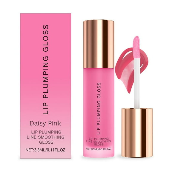 Lip Plumper Gloss, Metallic Lipstick, Long-Term Hydrating Lip Plumping Gloss for Flat Dull Dry Lips, Softening Smooth Texture with Nourishing Ingredients