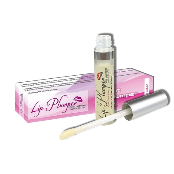 Lip Plumper Lip Gloss - Fuller Thicker Moist Lips - All in One Formula - Cool sensation